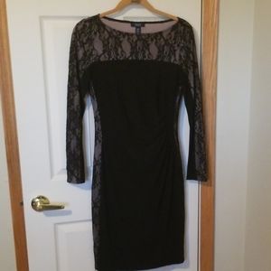 Chaps Lace Dress Medium